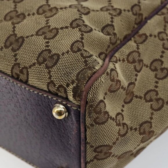 GUCCI GG Canvas Jackie Shoulder Bag Beige Gold 145819 Auth bs29800 - Picture 5 of 16